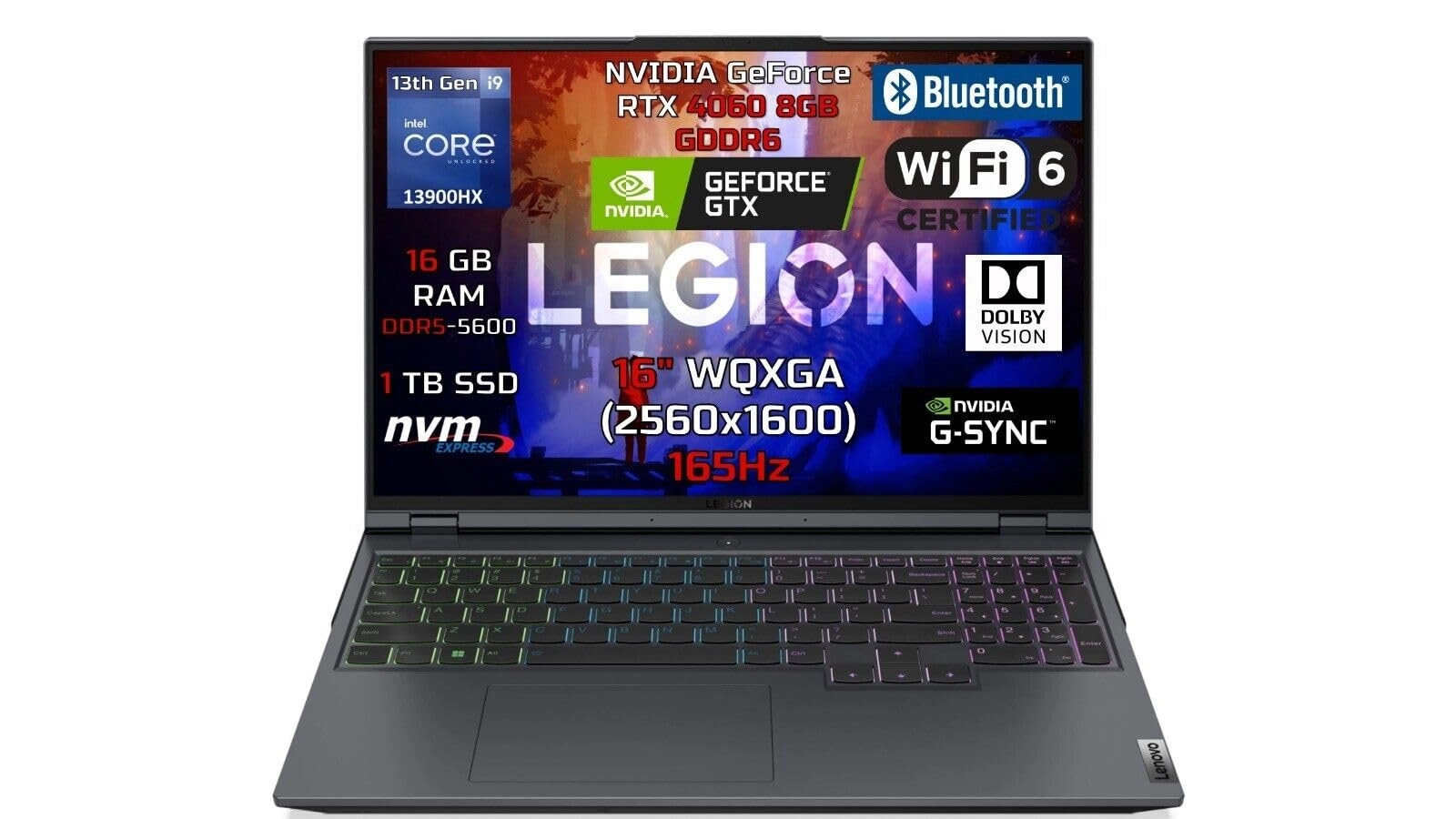 Lenovo (Open Box) Legion Pro 5 82WK00JGUS - 16'' i9-13900HX 16GB DDR5 1000GB SSD