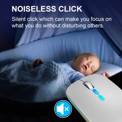 LED Slim Rechargeable Mouse - Wireless