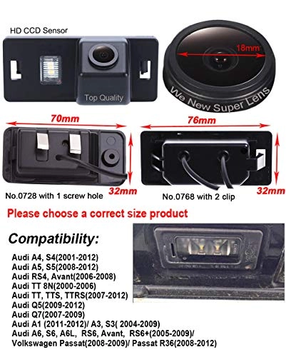 Super HD Wide Angle Parking Camera - Night vision 1280 x 720 pixels