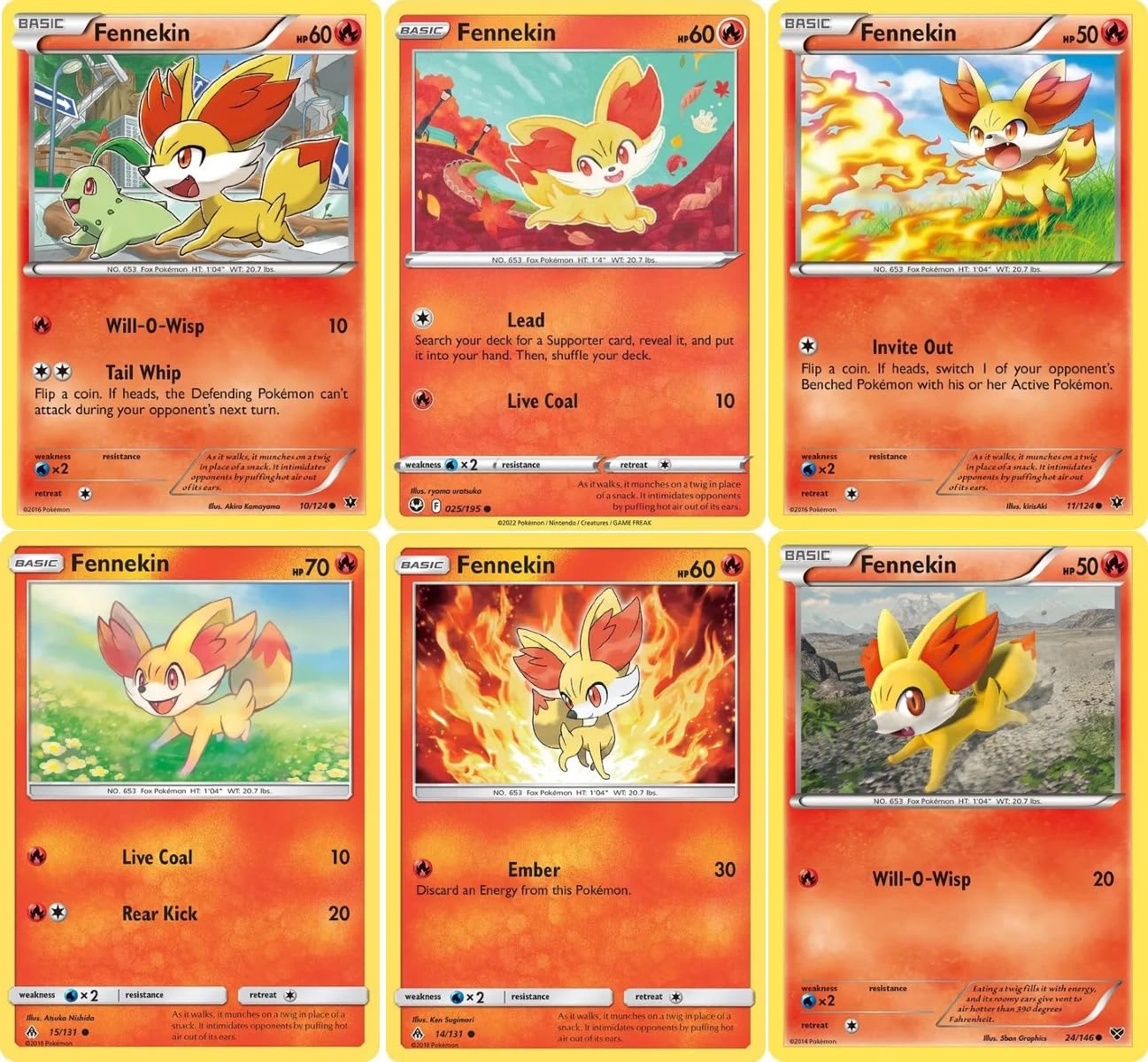 Pokmon Fennekin - 24/146 - 6pcs