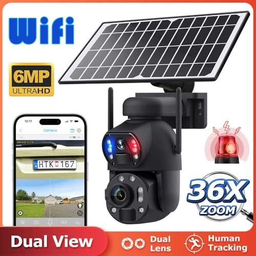 Solar Security Cameras Wireless Outdoor 6MP