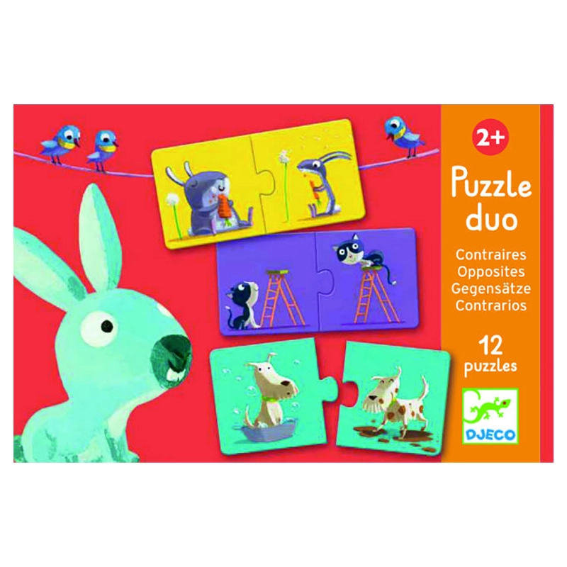 DJECO Puzzle Duo/Trio Opposites - 2-6 years