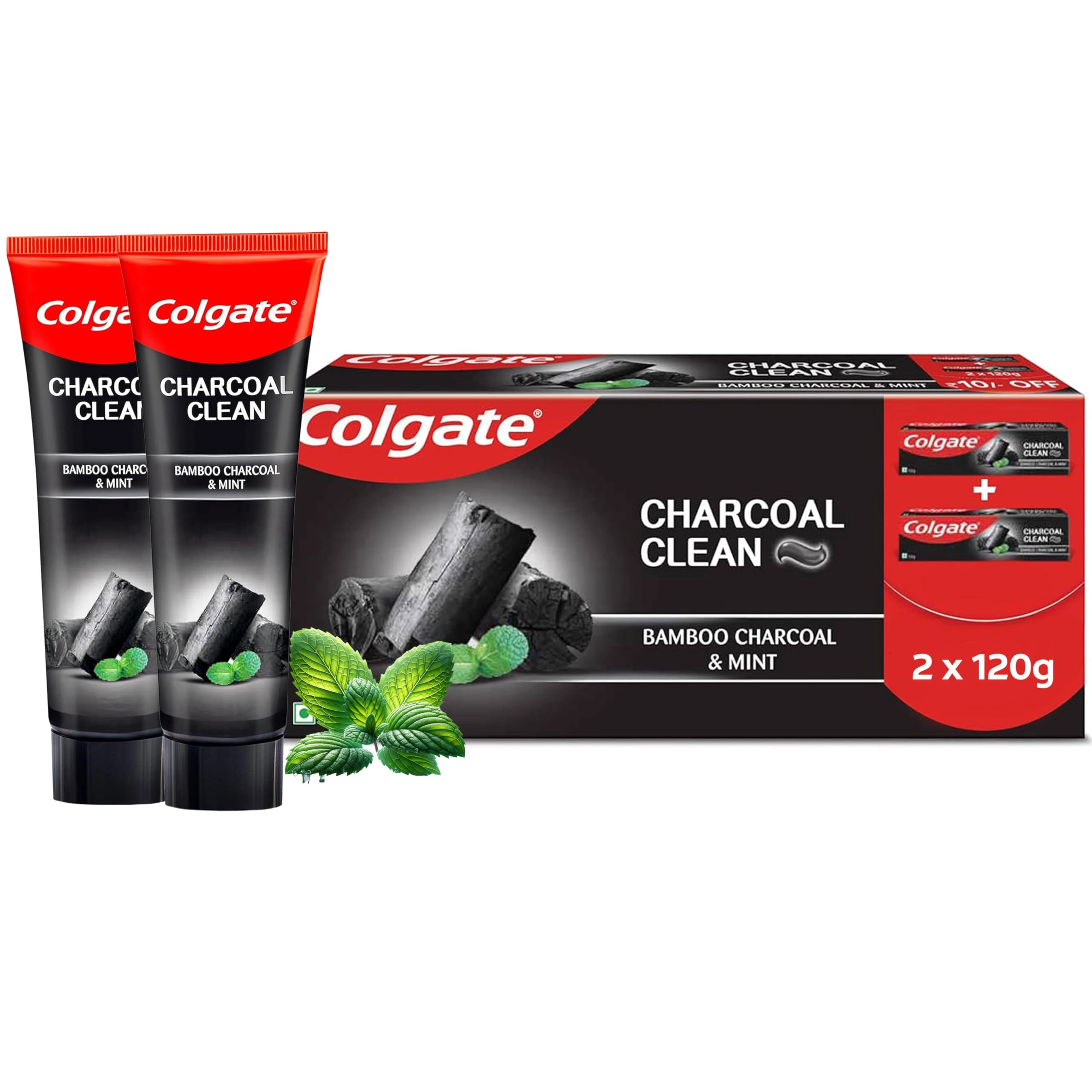 Colgate-Palmolive (India) Charcoal Clean Bamboo Charcoal & Wintergreen Mint Toothpaste Adult 240 ml