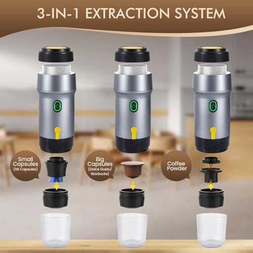 Electric Espresso Machine - ground coffee coffee capsules