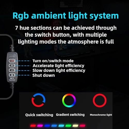 Microphone Boom Arm - With Light Multi Directional Adjustable