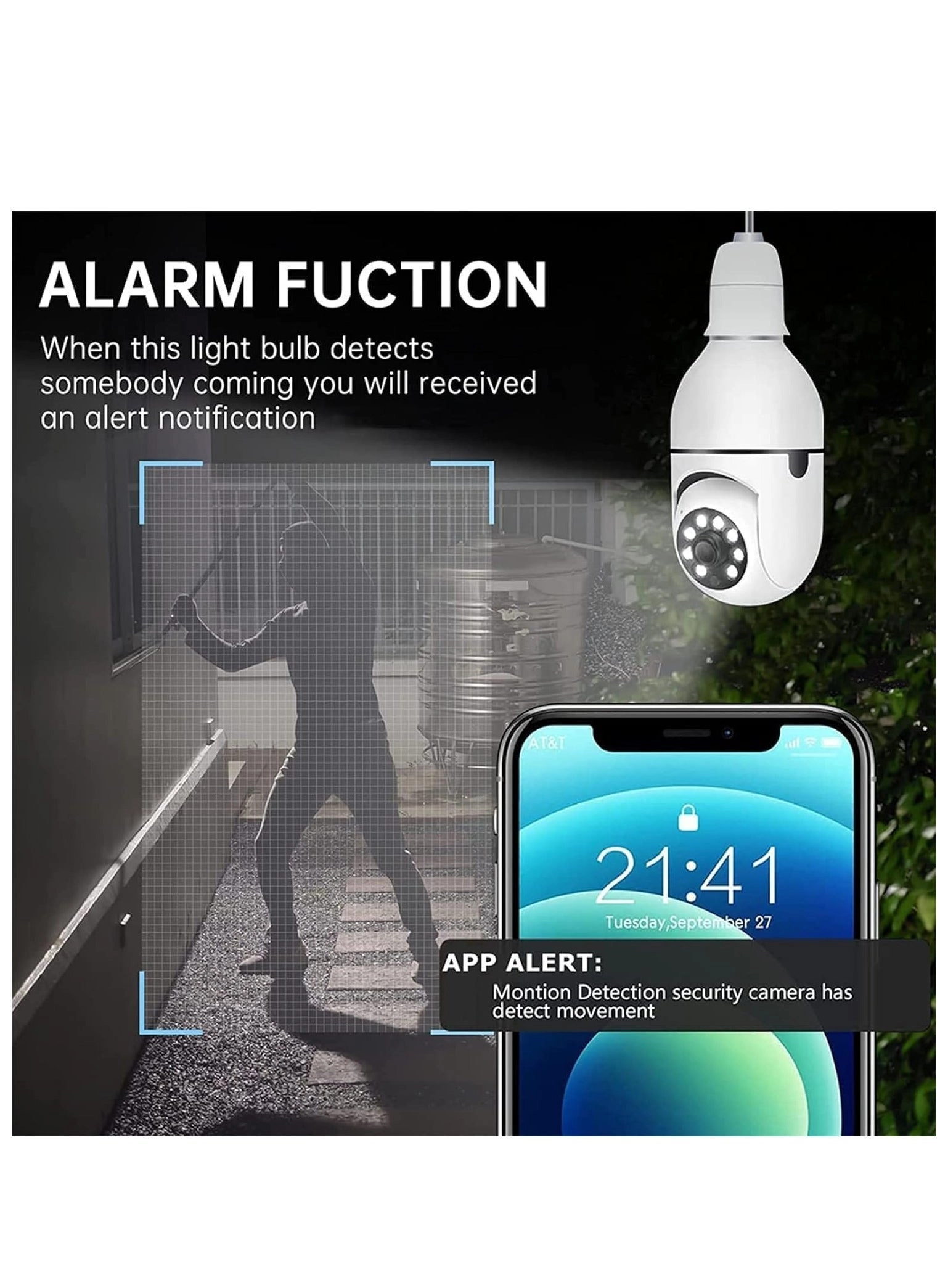 WiFi Light Bulb Camera 1080P