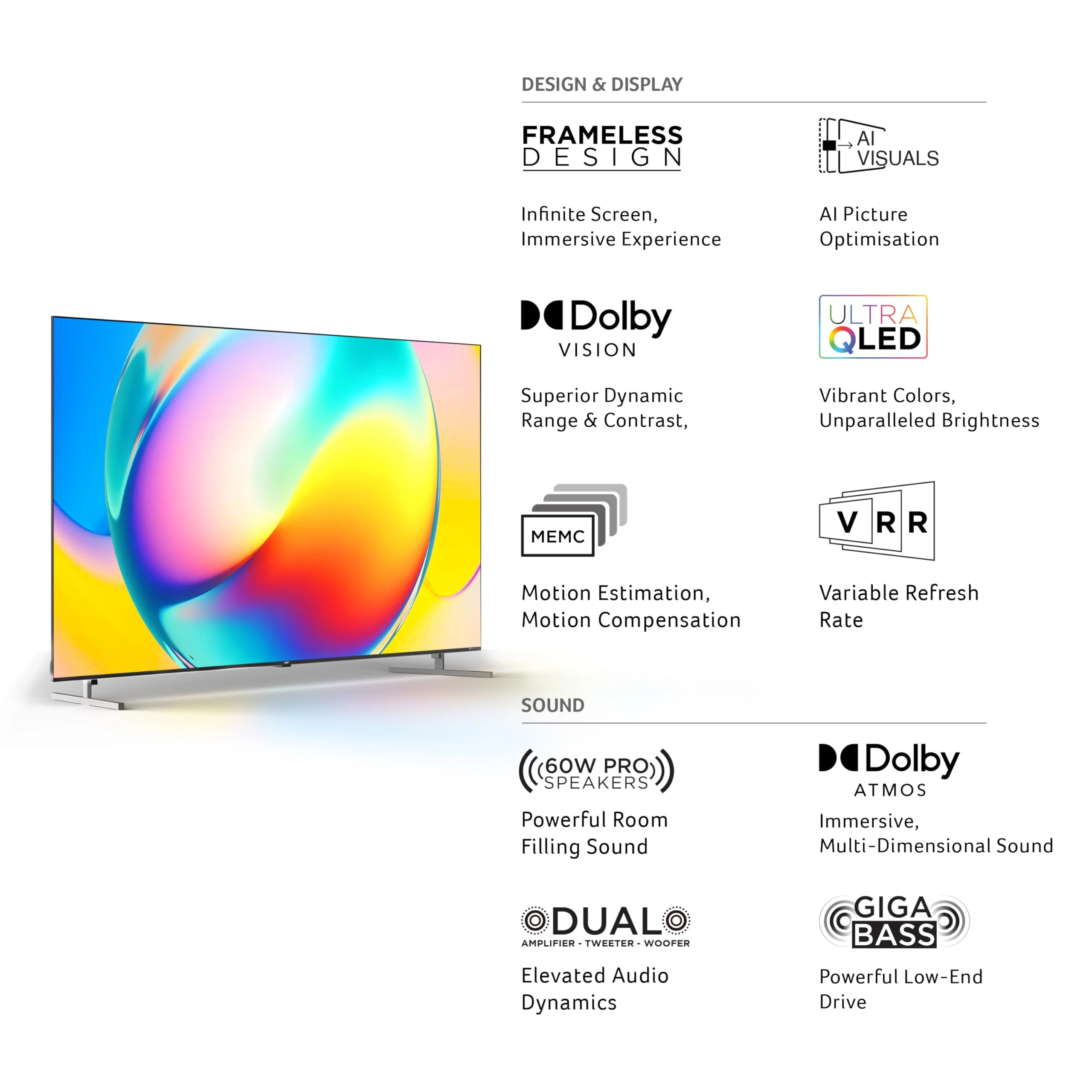 AR65QDXGU2875AT - 65 inches