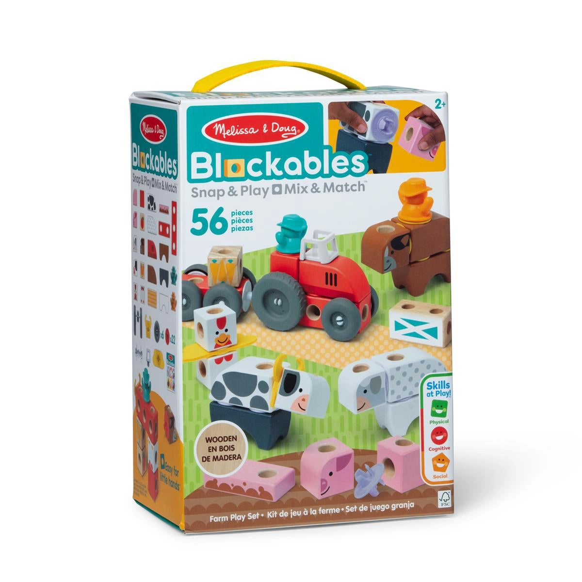 Melissa & Doug Blockables Farm Playset - 56 pcs