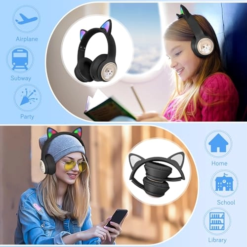 Bluetooth Cat Ear Headphones Wireless Headphone
