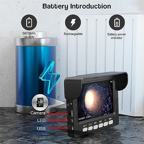 Tube Inspection Camera - 4.3 Inch 50M 16GB