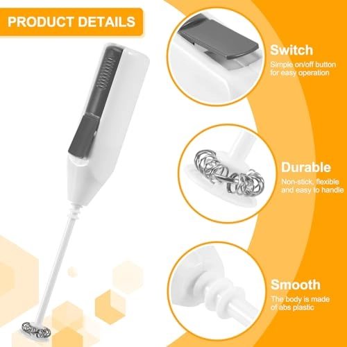 Handheld Milk Frother - Electric Mini White
