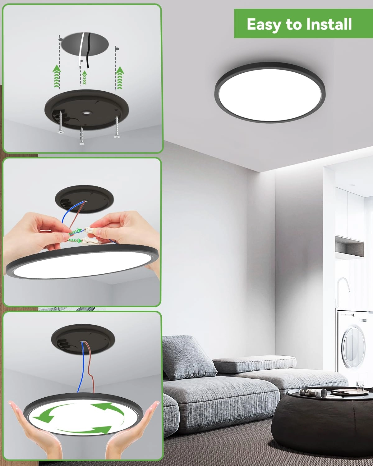 LED Ceiling Light - 3000K 4500K 6000K