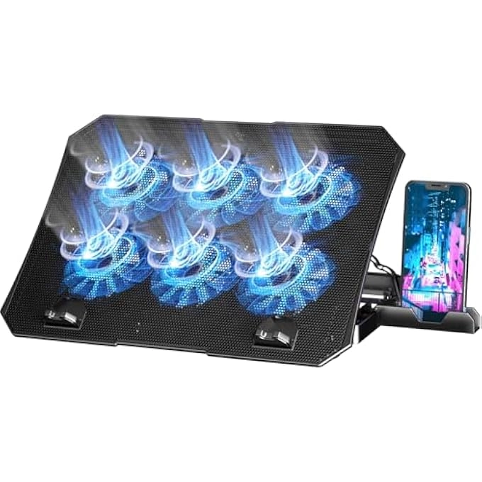 LAPTOP COOLING PAD - 12-17 INCH 6 QUIET FANS