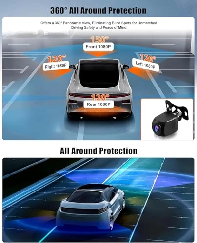 4-Channel Dash Cam - 1080P 30FPS