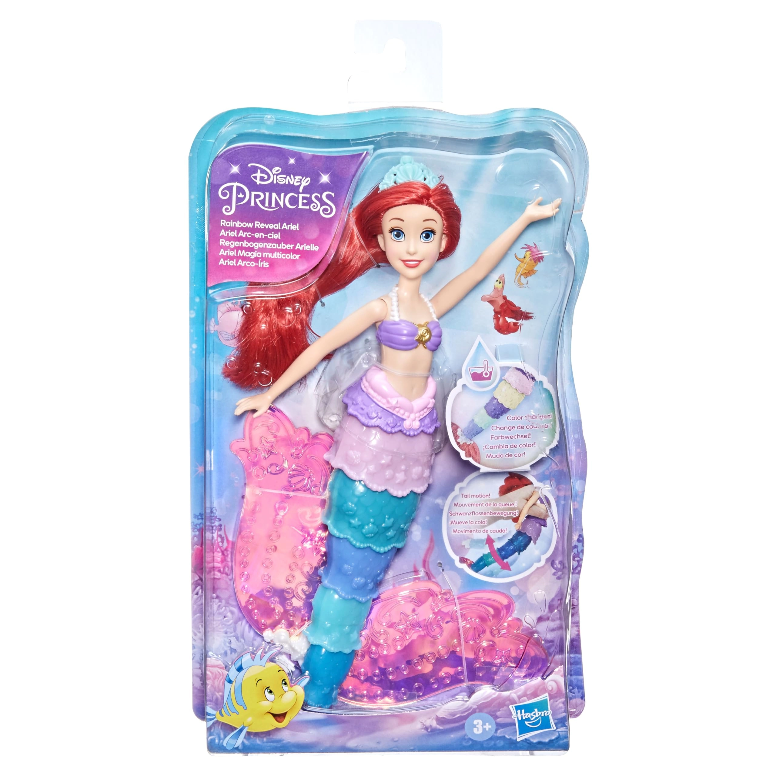 Disney Ariel Doll - Rainbow Reveal Color Change Ages 3+