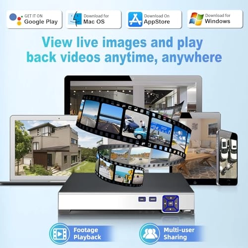 4K Outdoor Surveillance Camera Set - 4 channels