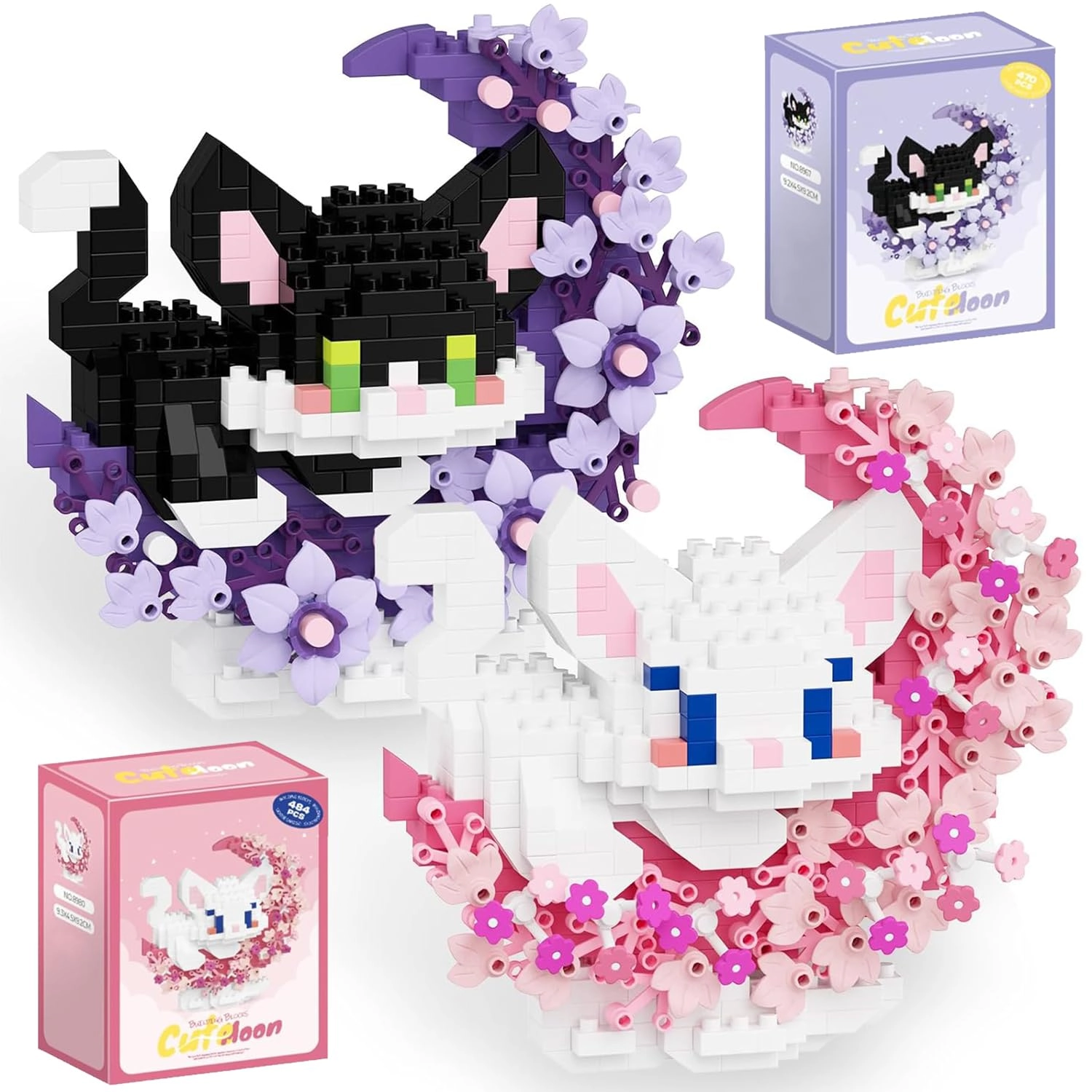 FCXVXCL Cat Mini Building Blocks - 470 pcs 484 pcs