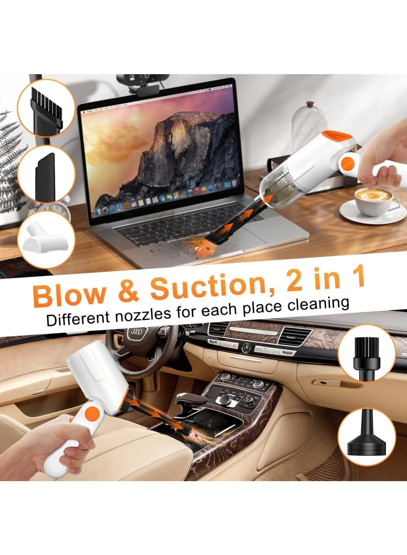 Handheld Car Vacuum Cleaner - 4000mAh