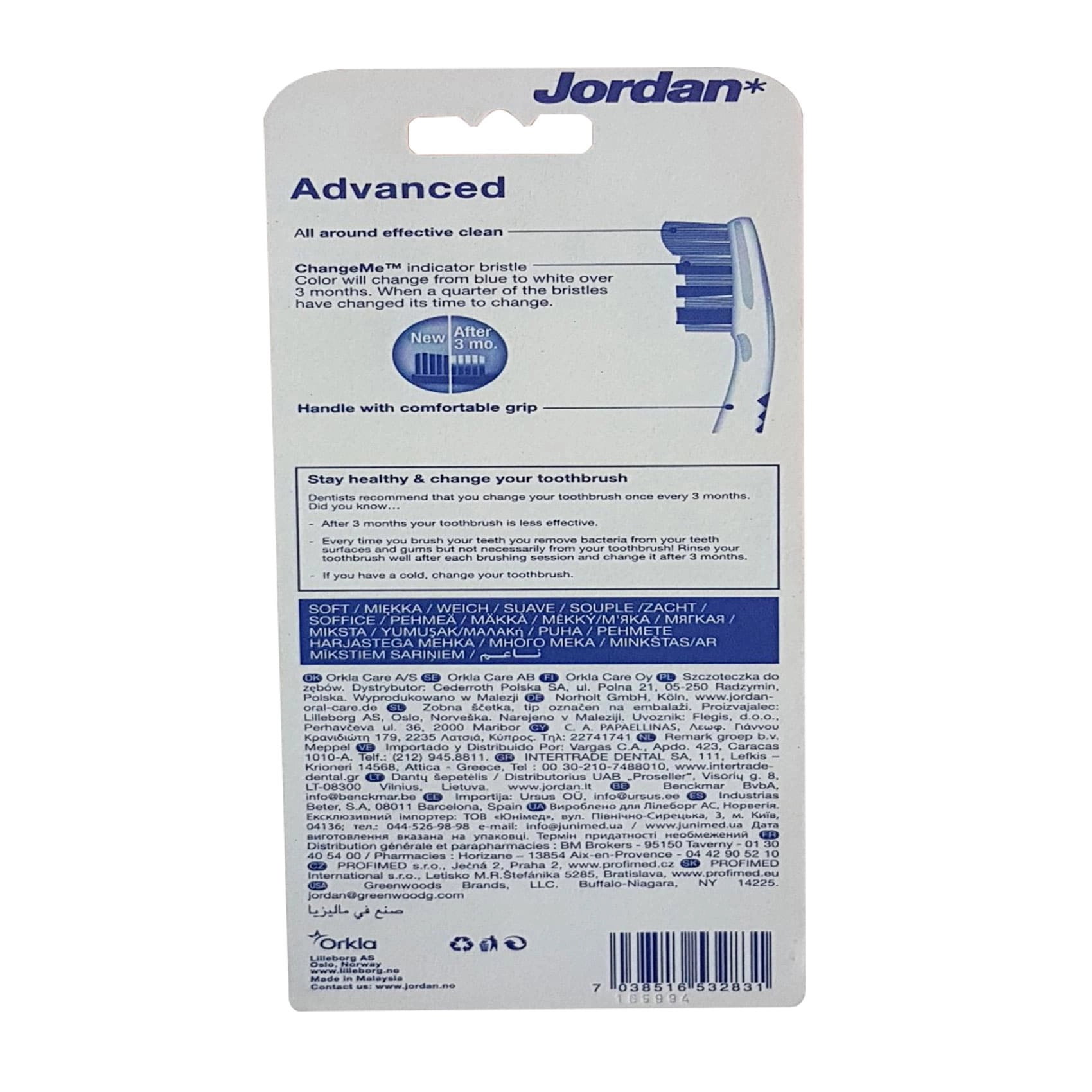 Advanced Cleaning Manual Toothbrush - Multicolour 3-Piece Pack