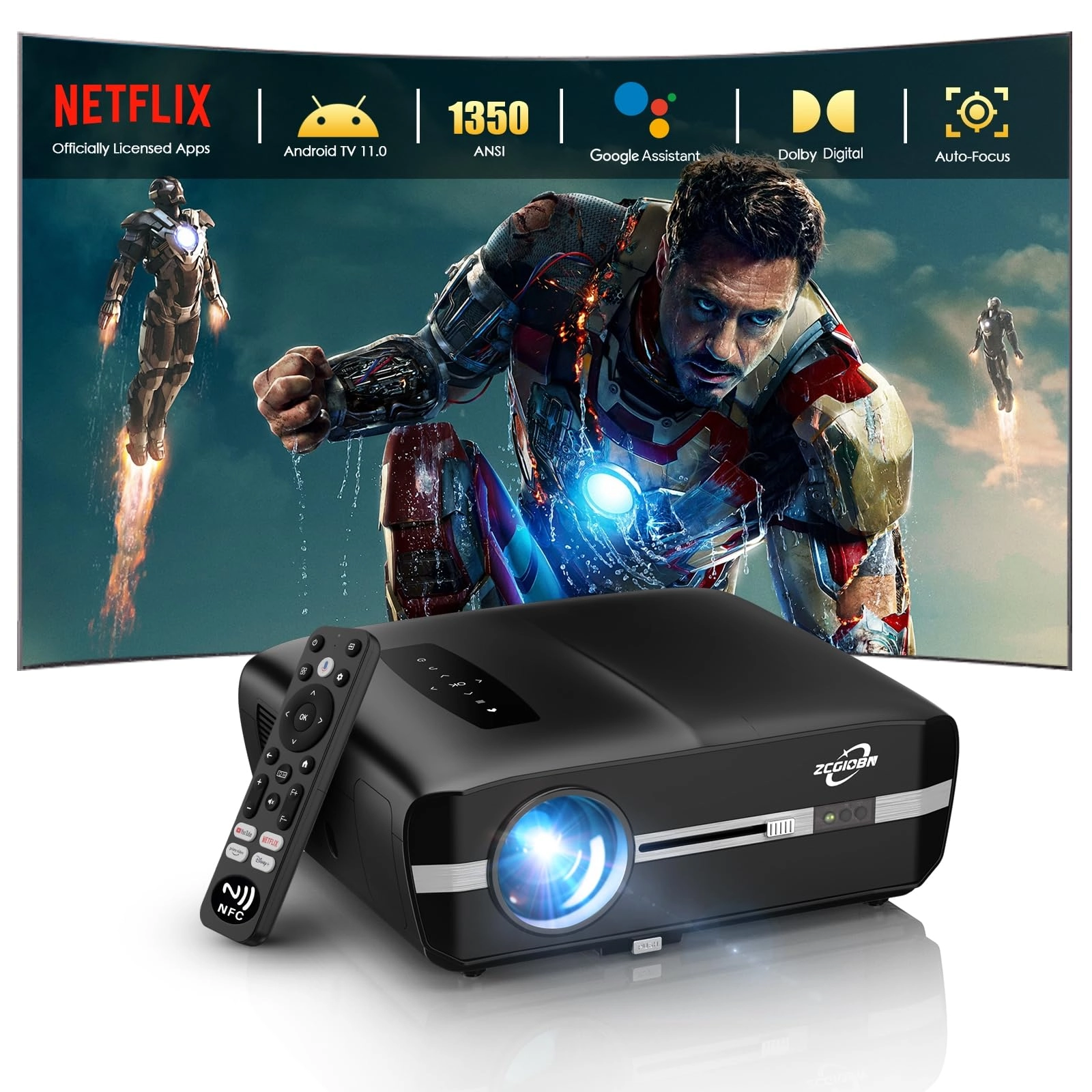 Ultra HD Projector - 1350 ANSI Lumens 1920 x 1080 Pixels