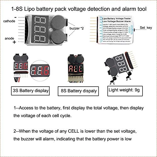 8stest - 1-8s 1-6S Voltage Tester
