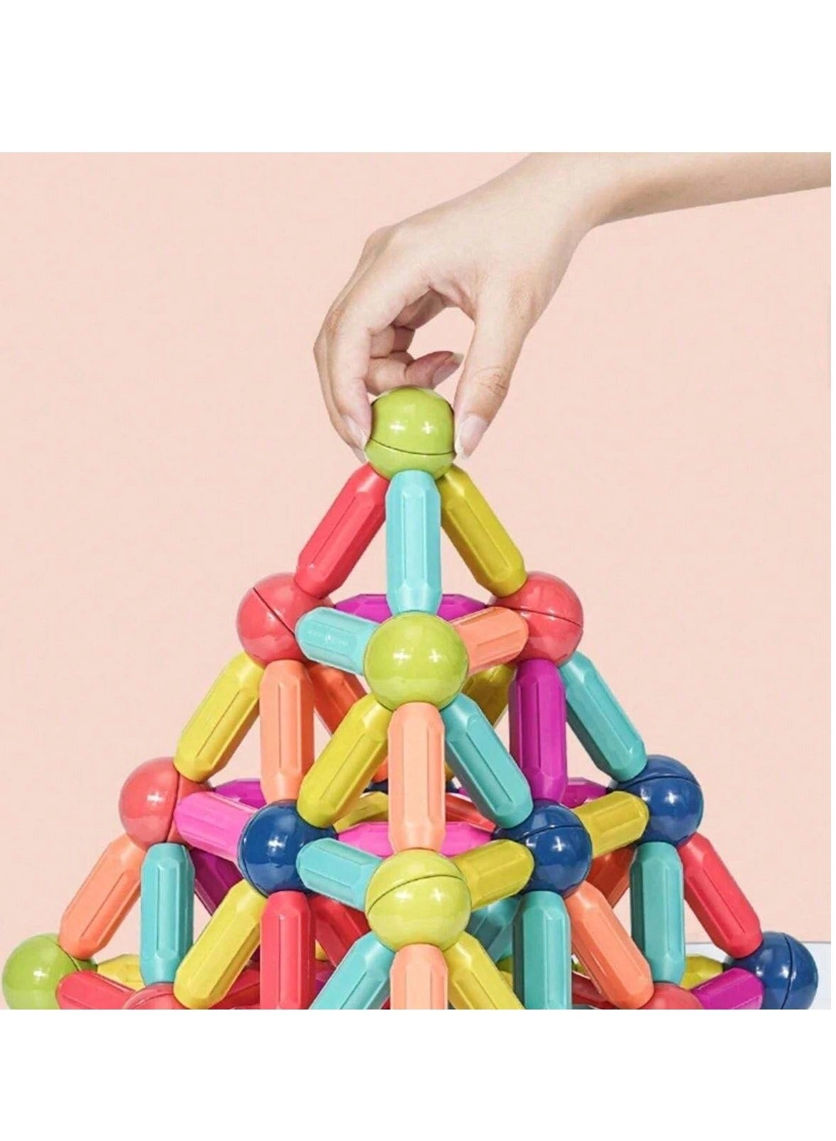 Magnetic Ball and Stick Building Set - 64pcs
