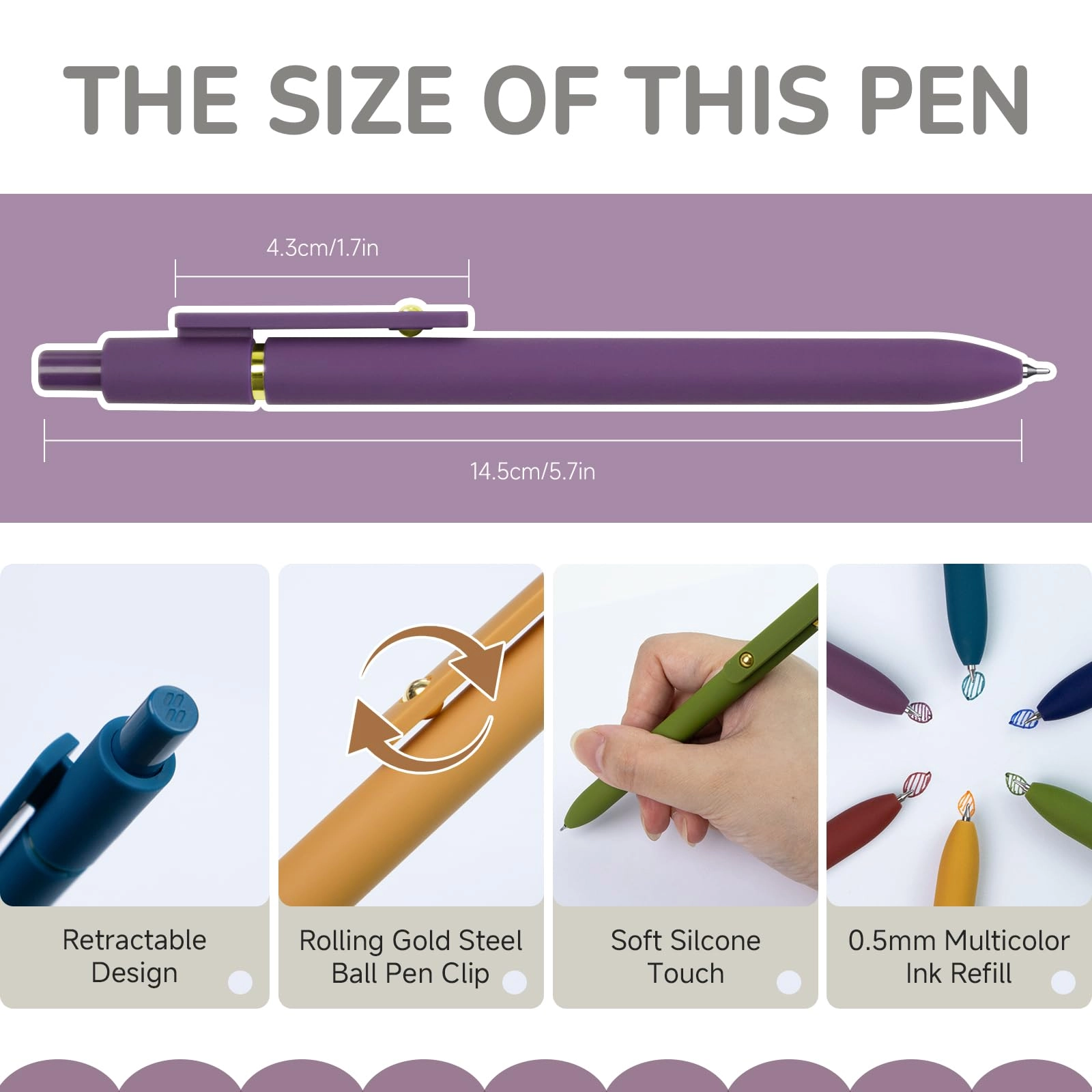 Color Pens - 6 Pcs 0.5mm
