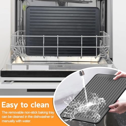 2 in 1 Electric Griddle - 8 Cheese Pans Adjustable Temperature