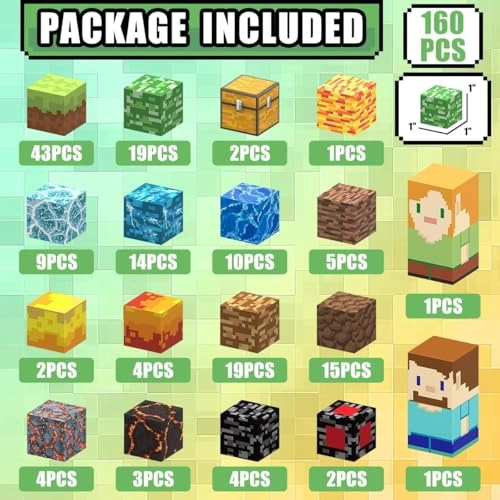 Magnetic Building Blocks - 160 pcs