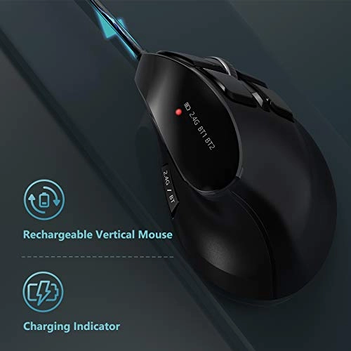 Ergonomic Vertical Mouse - Bluetooth, USB