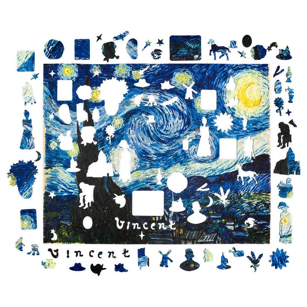 The Starry Night Wooden Puzzle (4107390-Art_Starry_Night) - 1000 pcs