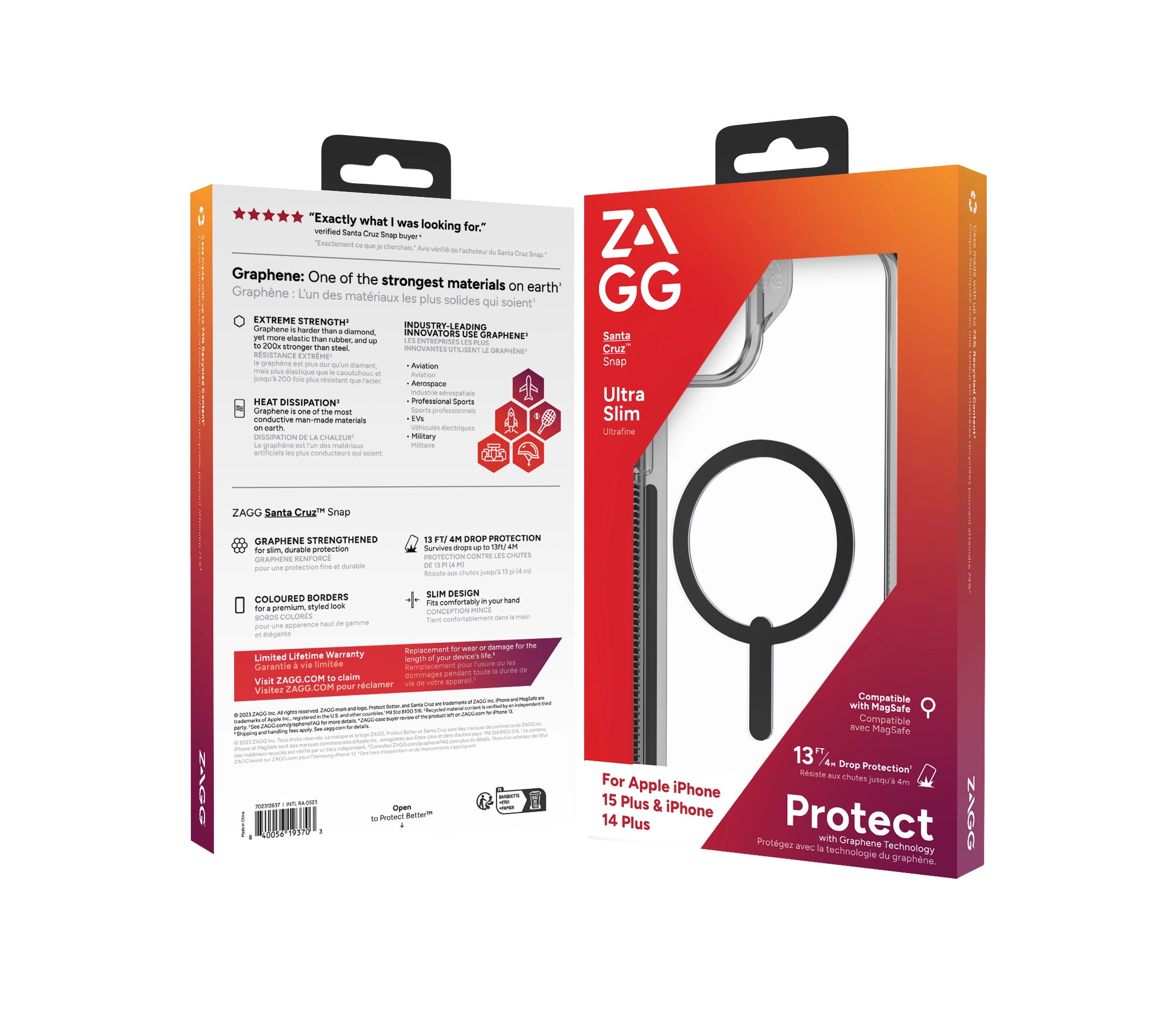 Santa Cruz Snap Case - D3O Clear with MagSafe for iPhone 14 Plus