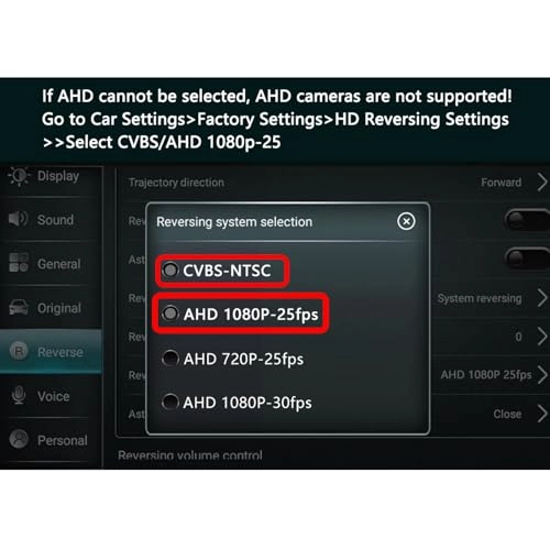 Vehicle Backup Camera CCD - Night vision AHD/CVBS 1080P