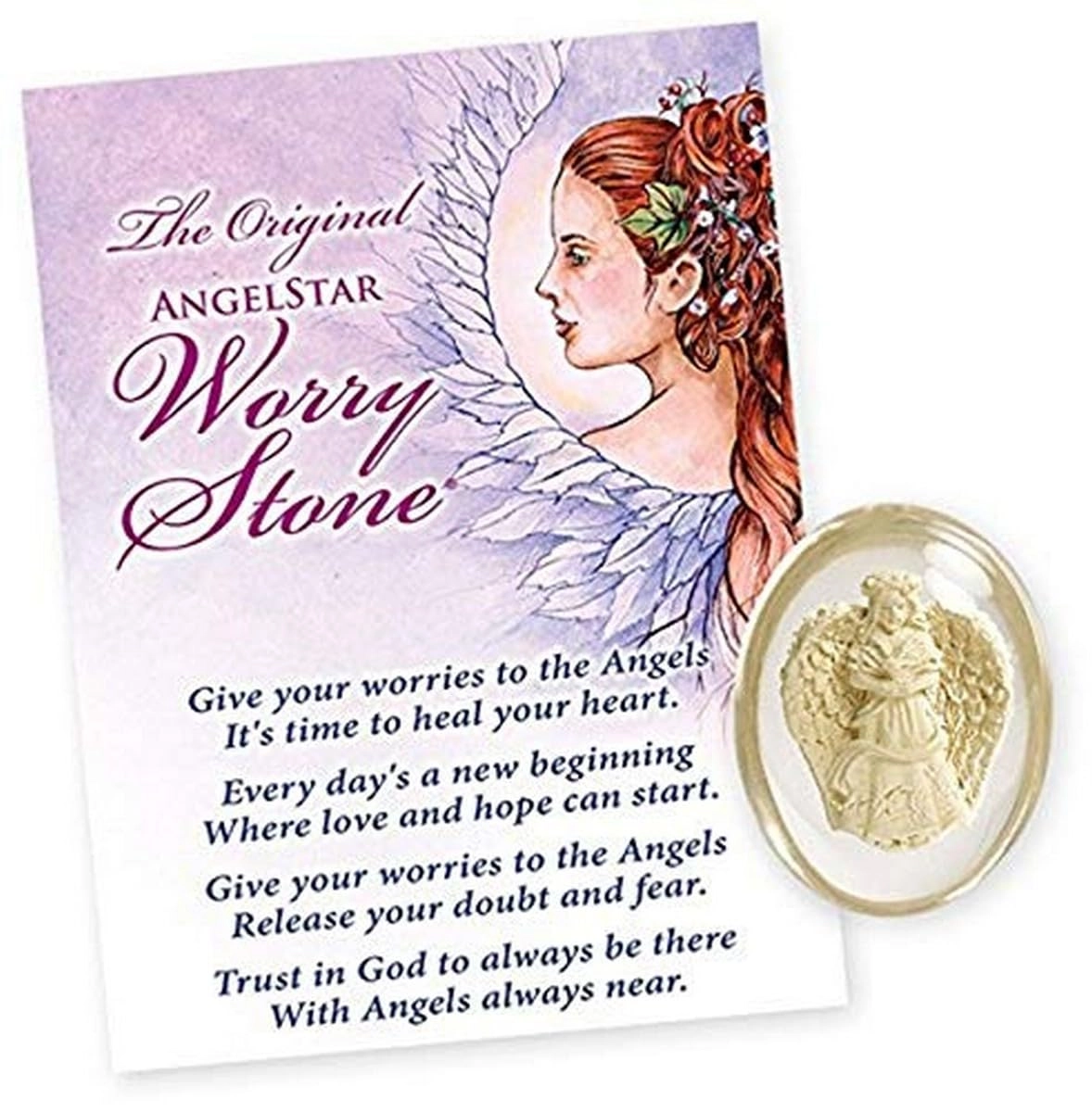 AngelStar Peace Angel Worry Stone - Polyresin