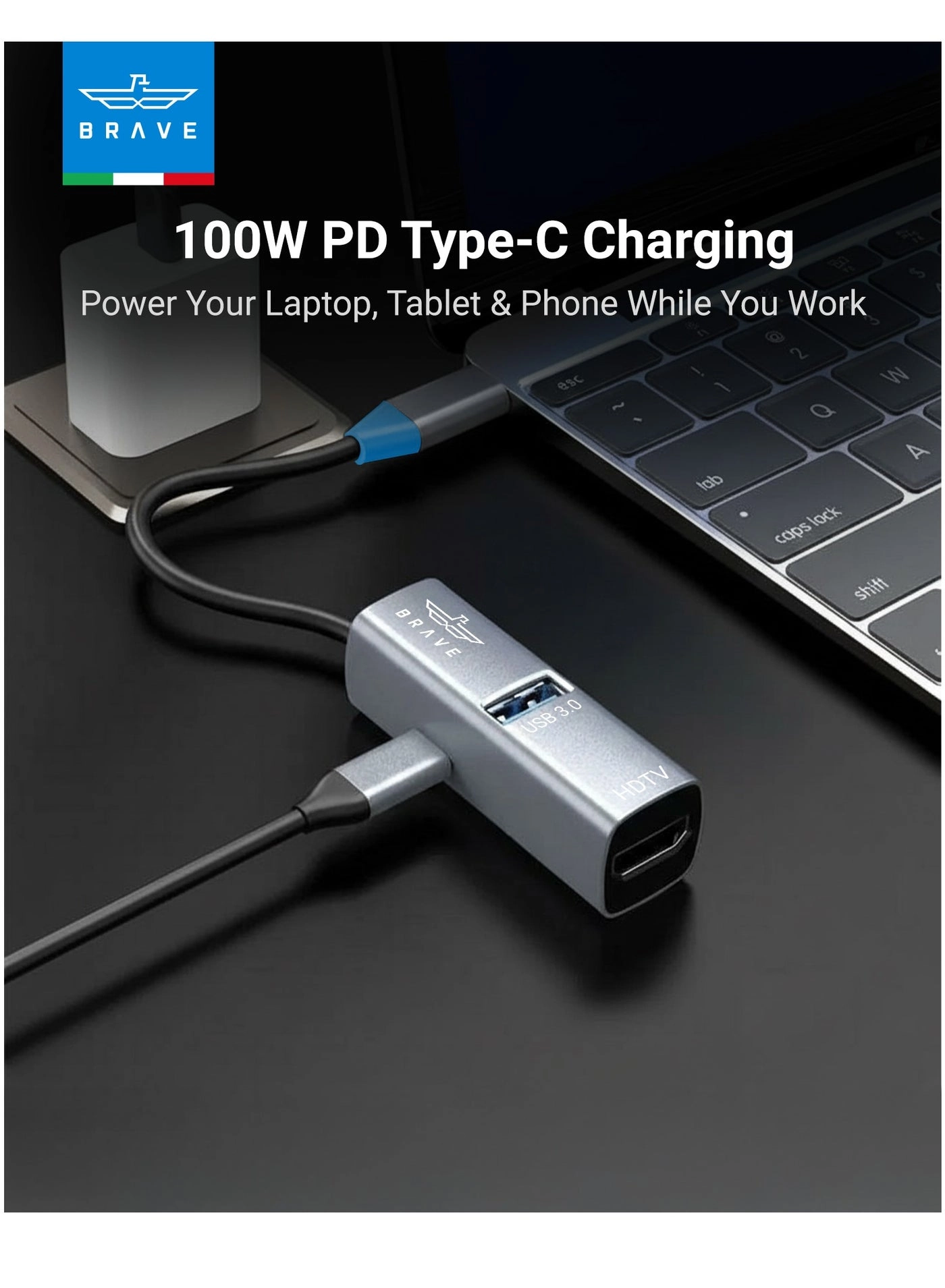 BH-03 - 4K HDMI 30Hz 100W Power Delivery 5Gbps USB 3.0