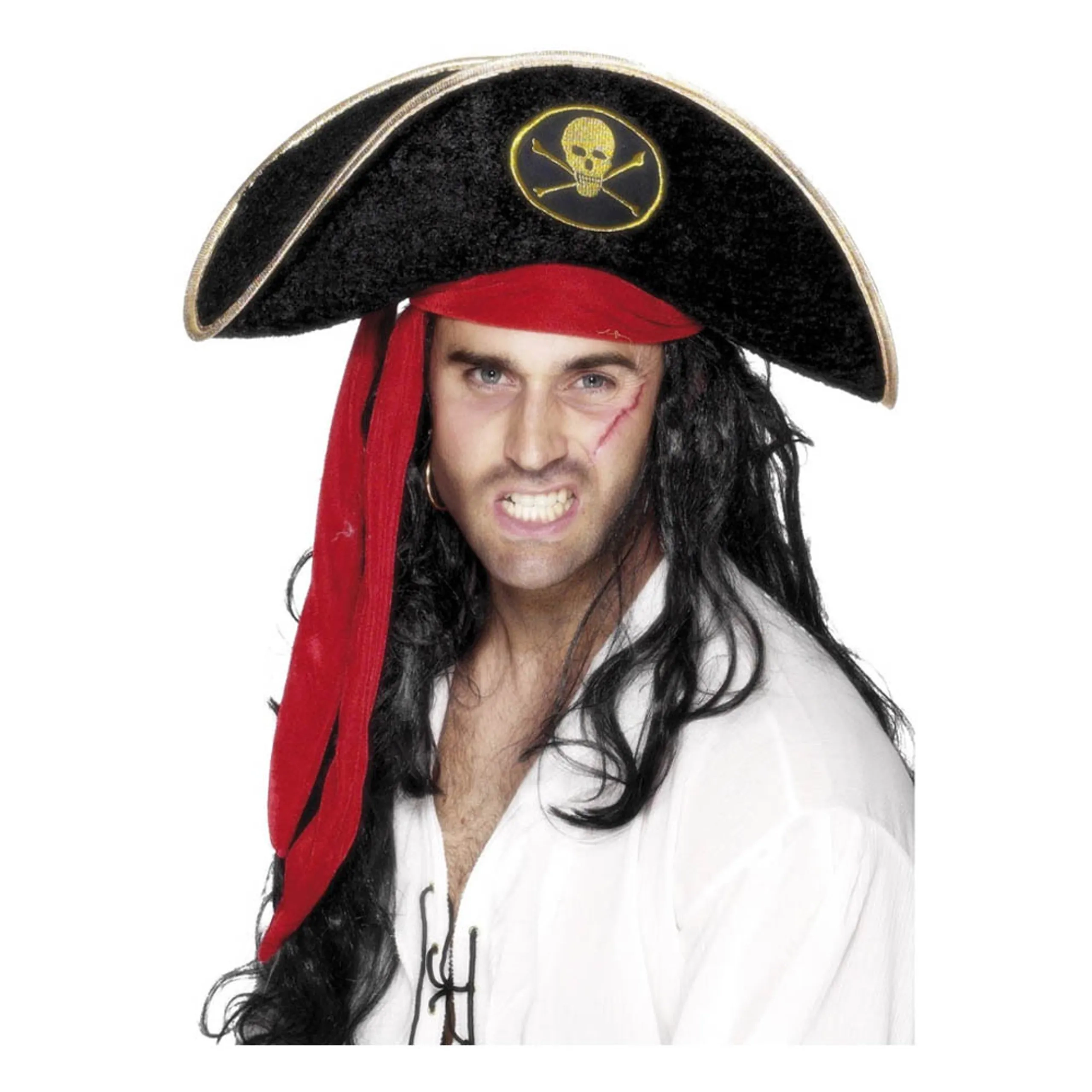 Smiffys Pirate Hat - Skull And Crossbones L