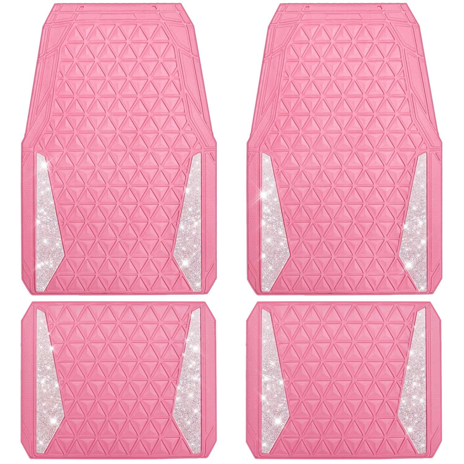 Bling Diamond Car Mats - 4.0 Count Universal Fit