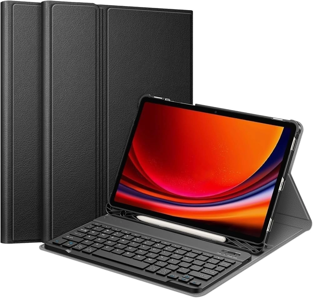 Muzz International Bluetooth Keyboard Case with Magnetically Detachable for Samsung Galaxy Tab S9 (2024 Edition)