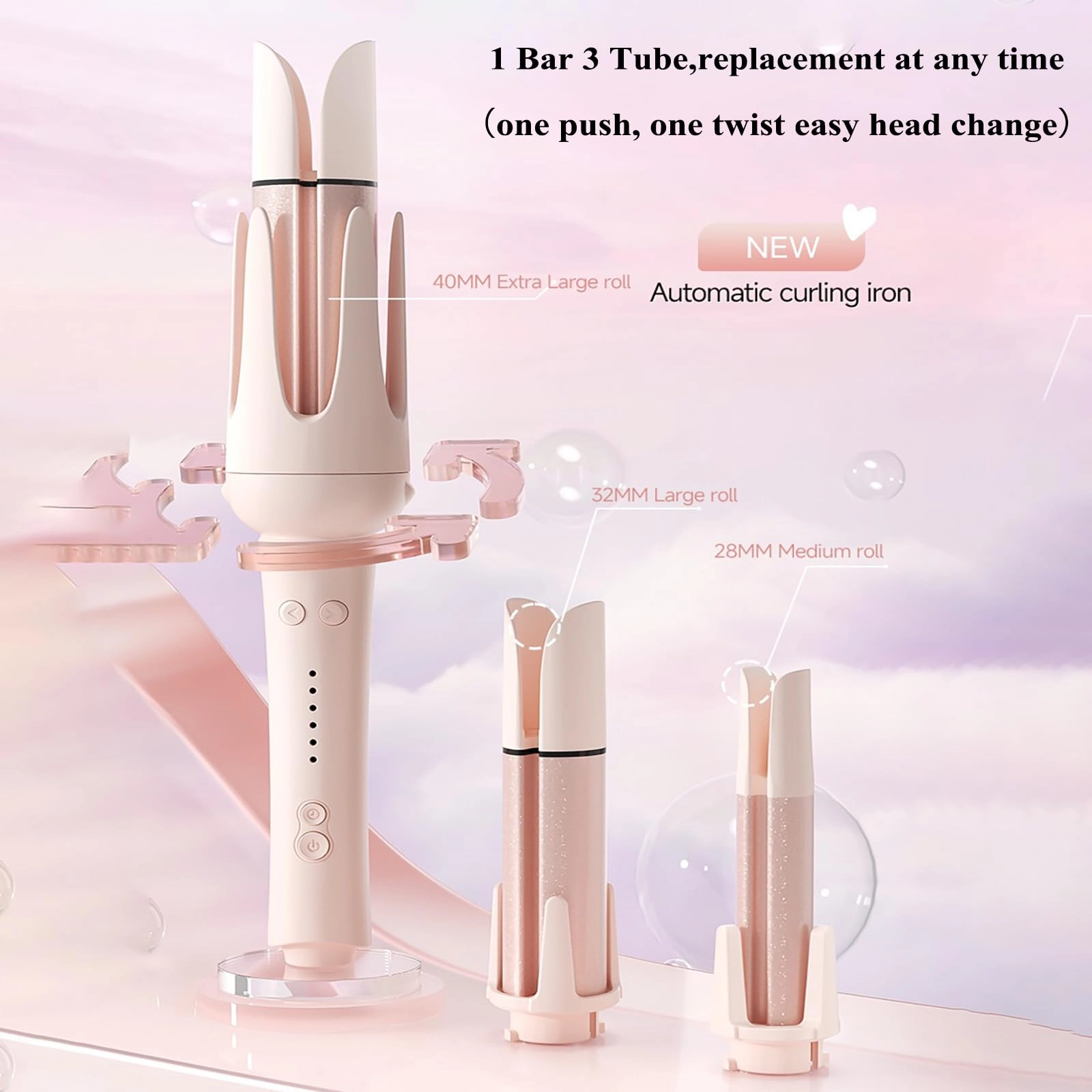 5 in 1 Interchangeable Curling Iron - 28mm 32mm 40mm
