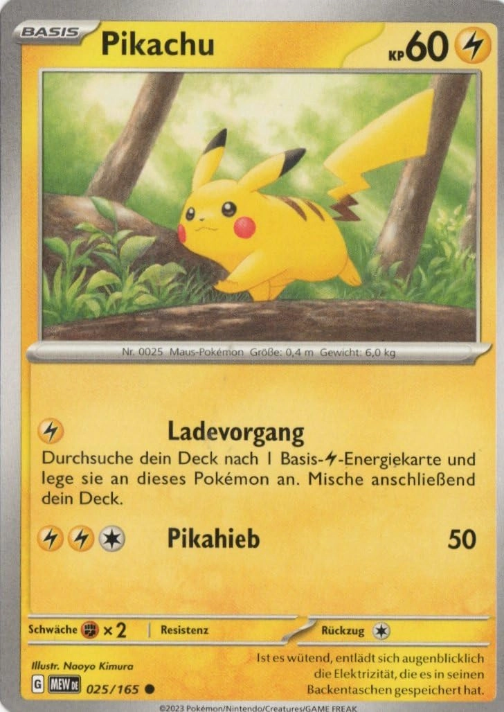 MZTCG Pokemon Pikachu 025-151 - German