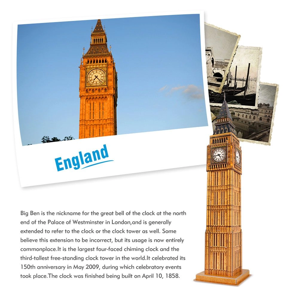 Big Ben London 3D Puzzle (ALGT-C094H) - 44 pcs