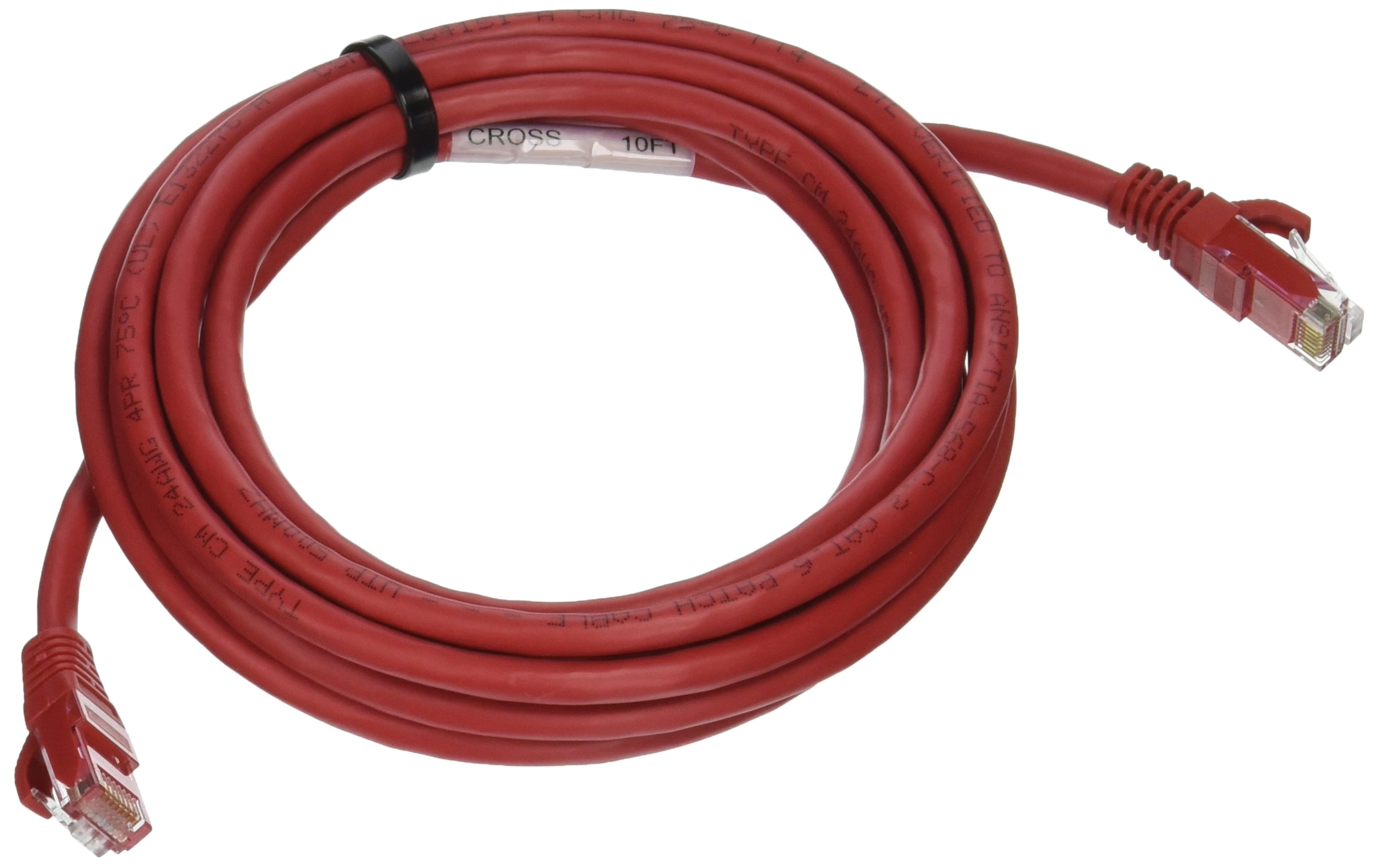 C2G Cat6 Snagless Crossover Cable - 10 Feet/3.04 Meters