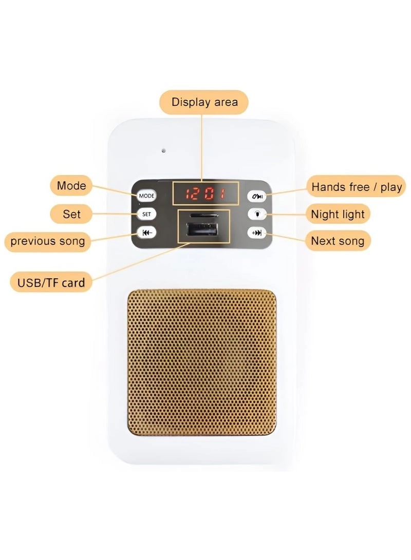 Wall Quran Speaker - Bluetooth FM Radio 16-Language