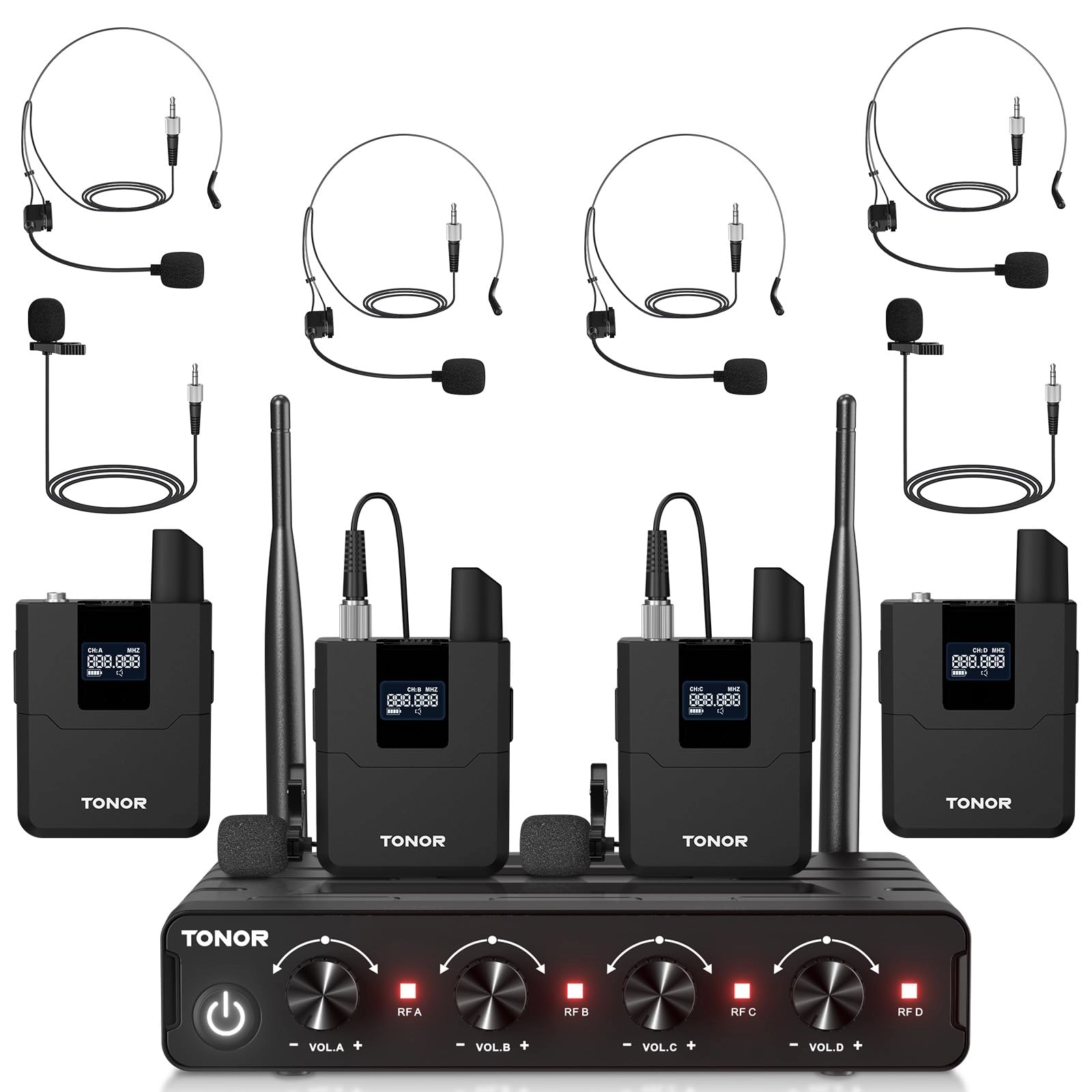 Tonor Wireless Microphones System - 4 UHF