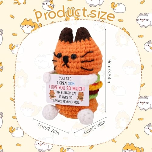 Hamburger Cat - 9x7x6cm