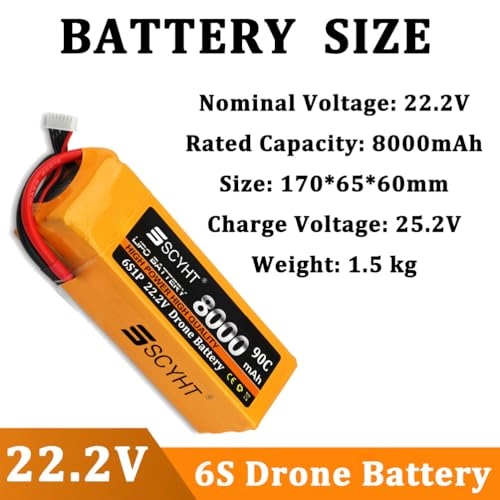 6S Drone Battery - 6000mAh 6500mAh 8000mAh