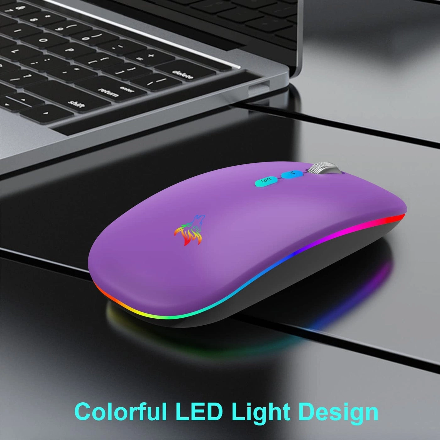 LED Slim Rechargeable Mouse - Wireless