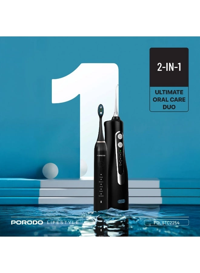 Electric Toothbrush - 1200mAh + Water Flosser - 300mL