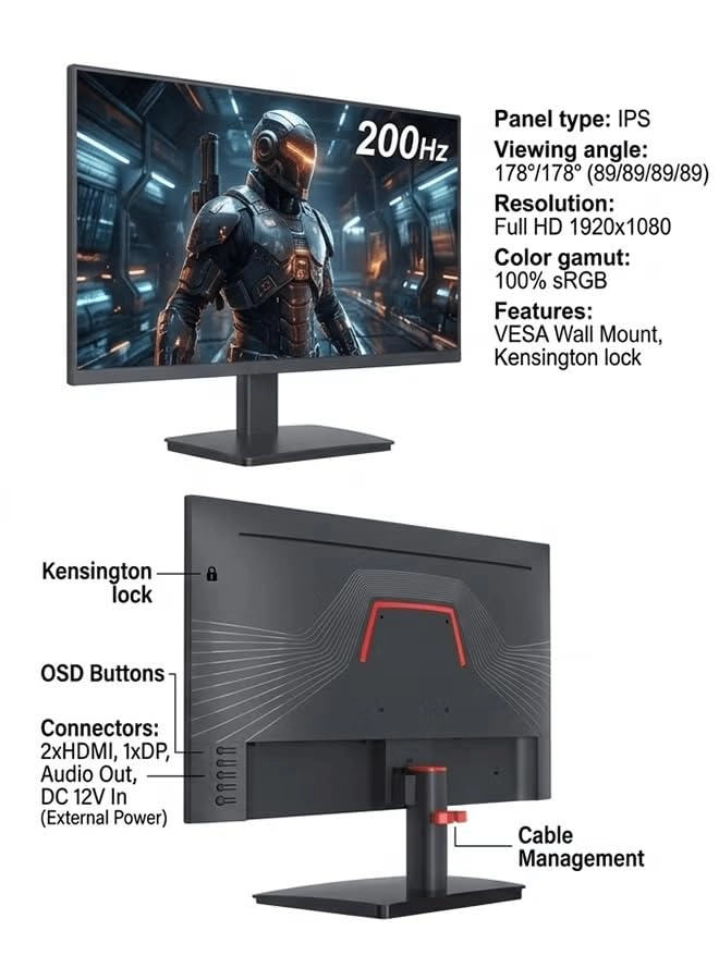 EA-G27IRH-BK - 27 Inches 1920 x 1080