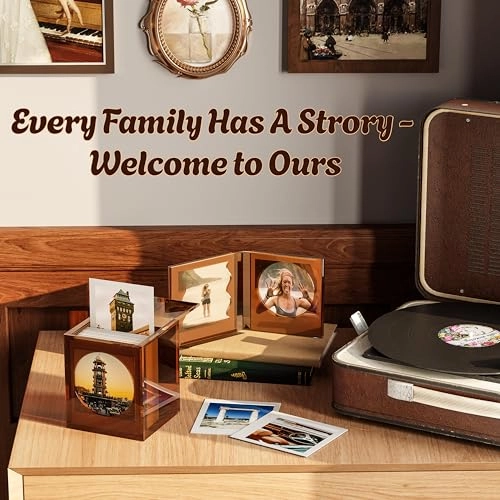 Acrylic Polaroid Frame & Photo Storage Box - 1 Pack 4.2”x3.5”